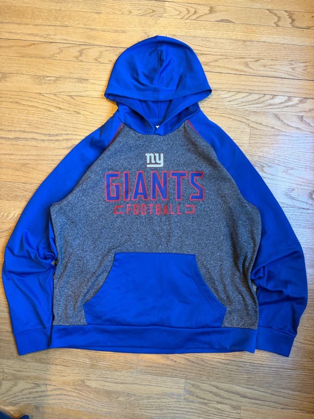 New York Giants Blue Hooded Sweatshirt with Printed Logo